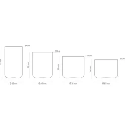 Aarke Nesting stapelbare glazen glas 4-delig