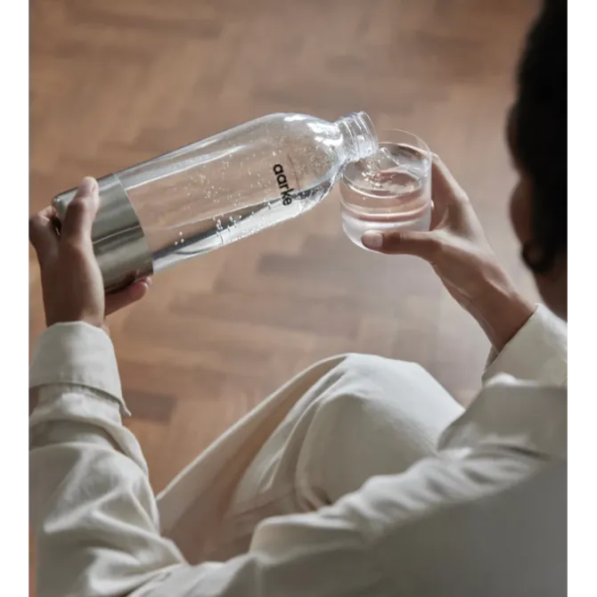 Aarke PET waterfles 1 liter kunststof 2 stuks