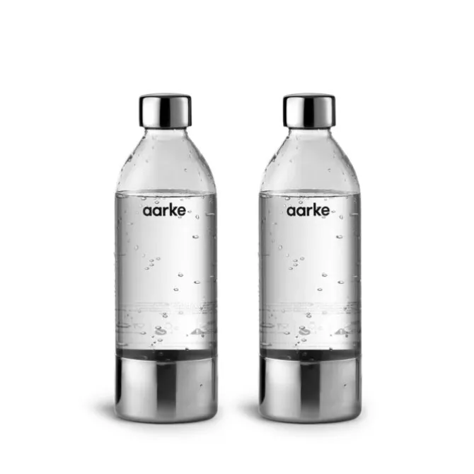 Aarke PET waterfles 1 liter kunststof 2 stuks