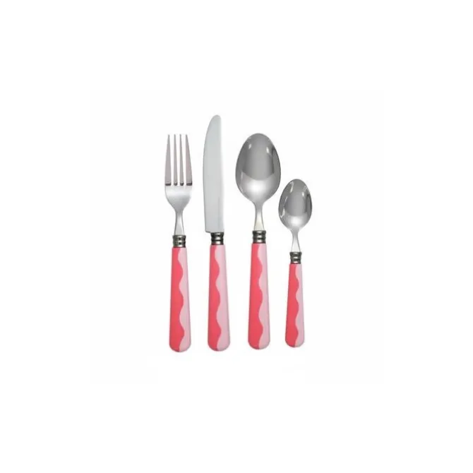 Addison Ross Palm Beach Wave bestekset Watermelon & Pink 16-delig