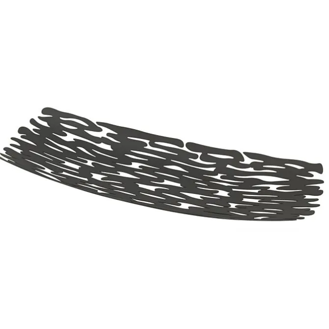 Alessi Bark fruitschaal 51,5 x 19,5 cm rvs zwart