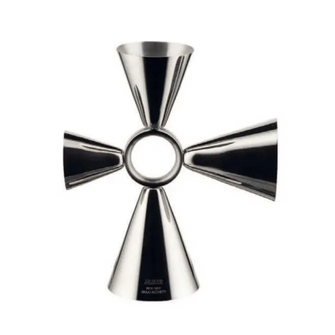 Alessi GIA28 The Tending Box Quadri Combo jigger 14,4 cm rvs