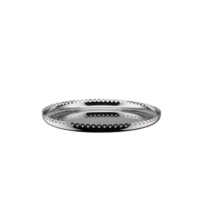Alessi Il Tornitore Matto ITM09 Edges dienblad ø 35 cm rvs