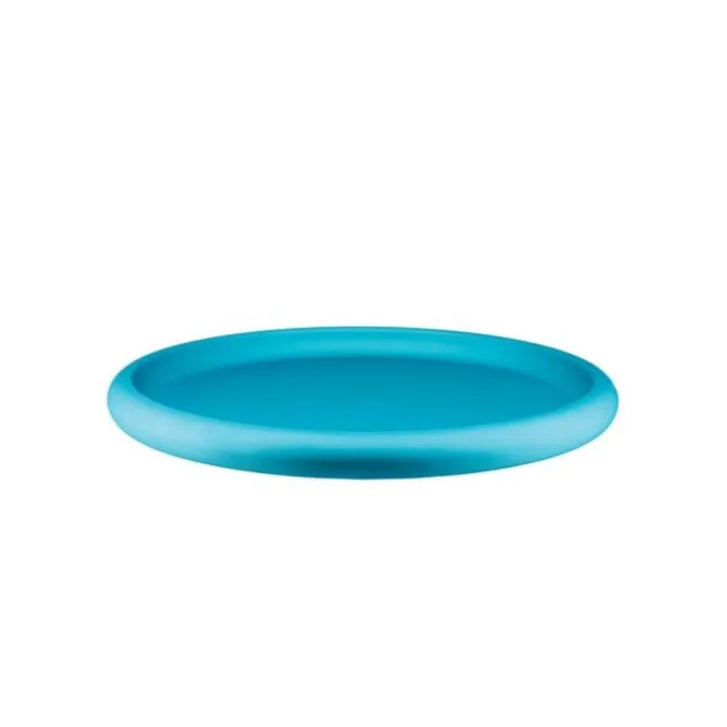 Alessi Il Tornitore Matto ITM03 LAZ Discolo Centrepiece ø 34 cm aluminium lichtblauw