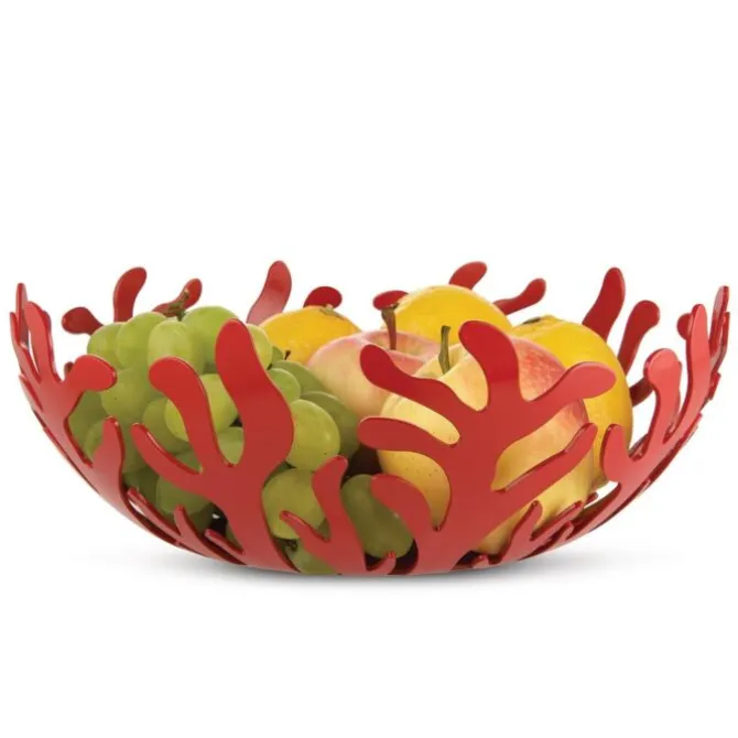 Alessi Mediterraneo fruitschaal ø 29 cm rvs rood