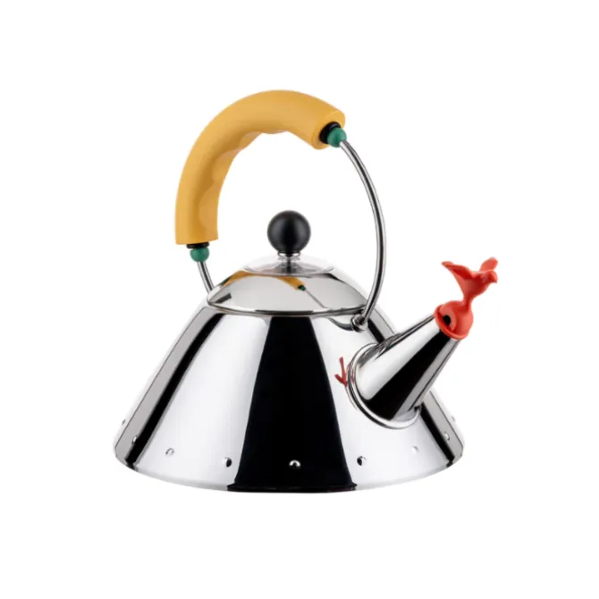 Alessi Michael Graves fluitketel 1 liter rvs geel