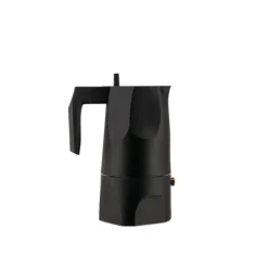 Alessi Ossidiana mokapot 3-kops aluminium glans