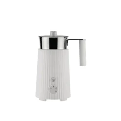 Alessi Plissé elektrische melkopschuimer 350 ml rvs wit