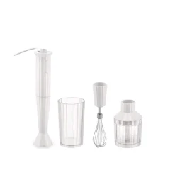 Alessi Plissé staafmixer kunststof wit 4-delig