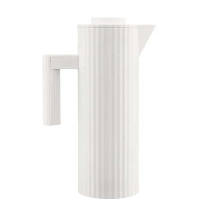 Alessi Plissé thermosfles 1 liter kunststof wit