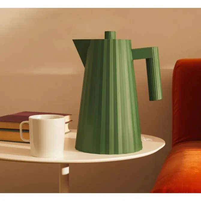 Alessi Plissé waterkoker 1,7 liter kunststof groen