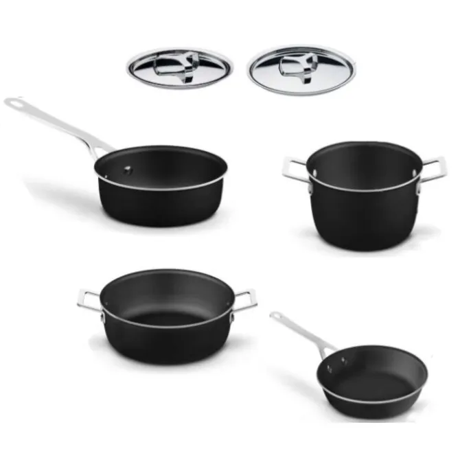 Alessi Pots & Pans pannenset gerecycled aluminium 6-delig