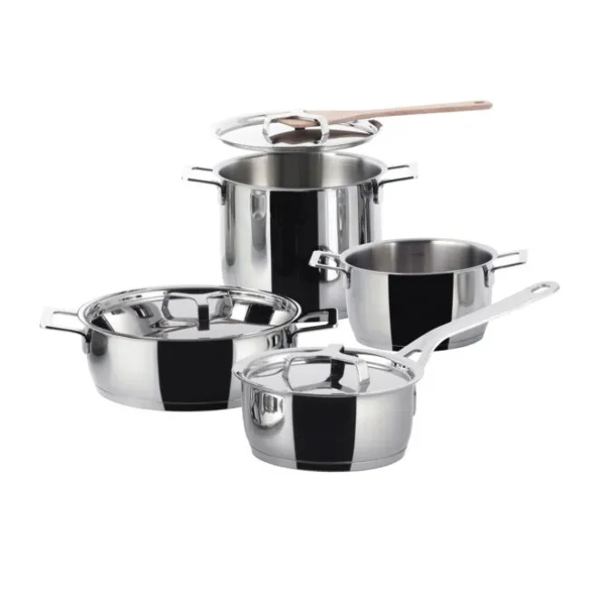 Alessi Pots & Pans pannenset rvs 7-delig
