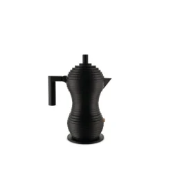 Alessi Pulcina percolator 6-kops aluminium volledig zwart