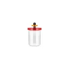 Alessi Twergi ES16/100 voorraadpot 1 liter glas hout rood
