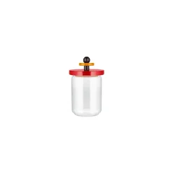 Alessi Twergi ES16/100 voorraadpot 1 liter glas hout rood