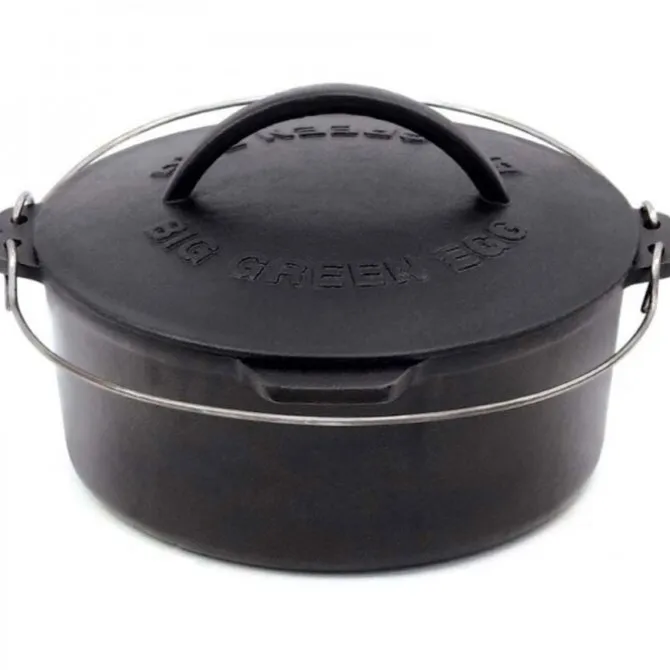 Big Green Egg braadpan 5,2 liter ø 27 cm gietijzer zwart