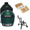 Big Green Egg Extra Large barbecue ø 67,5 cm keramiek groen met IntEGGrated Nest, Handler, Acaciahouten zijtafels en hoes