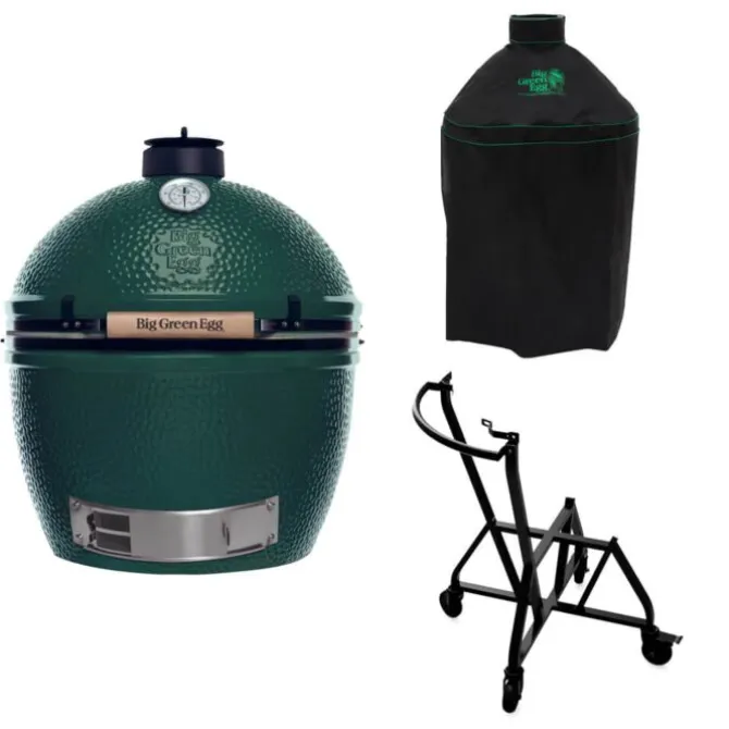 Big Green Egg Extra Large barbecue ø 67,5 cm keramiek groen met IntEGGrated Nest, Handler en hoes