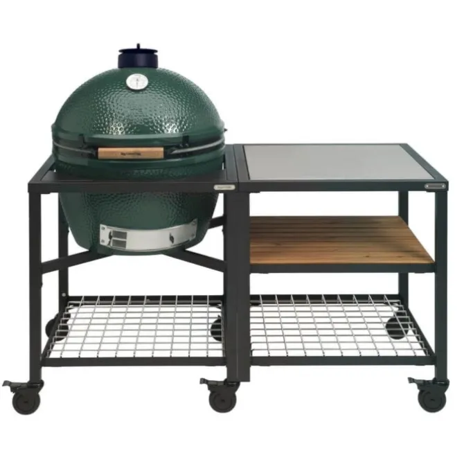 Big Green Egg Modular Outdoor Workspace compleet systeem SS-Wood-Grid incl. Extra Large barbecue