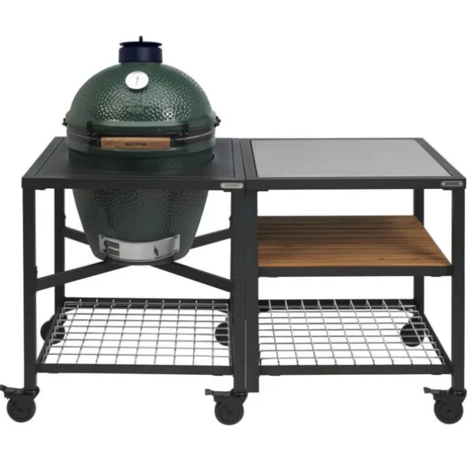 Big Green Egg Modular Outdoor Workspace compleet systeem SS-Wood-Grid incl. Large barbecue