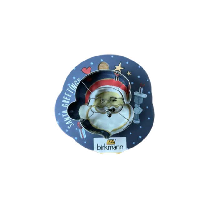 Birkmann Kerst Gezicht Kerstman mini-uitsteekvorm 4,5 cm rvs