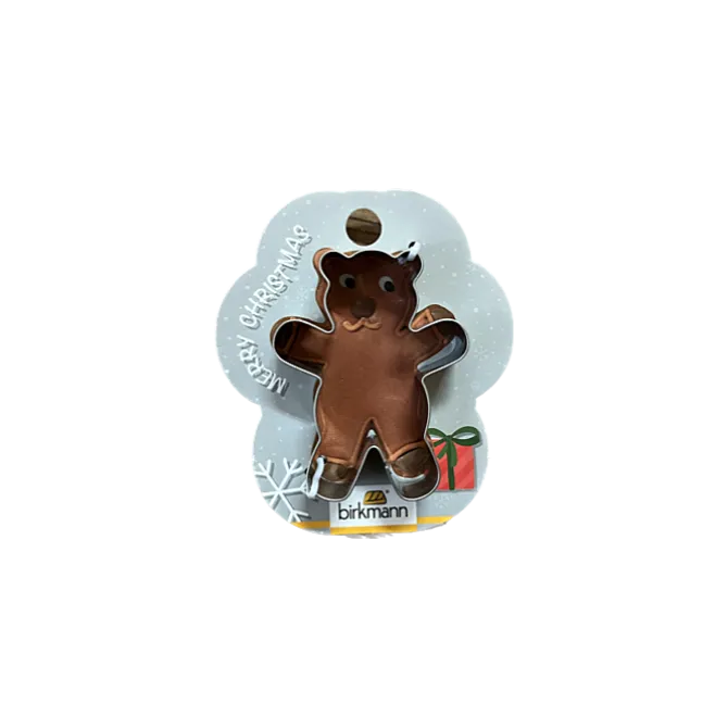 Birkmann Kerst Teddybeer uitsteekvorm 5,2 cm rvs