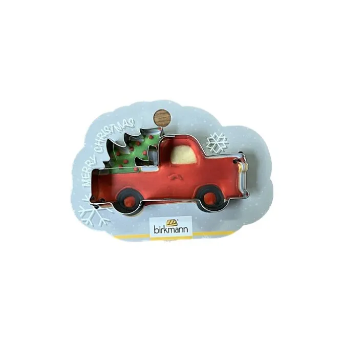 Birkmann Kerst Truck met kerstboom uitsteekvorm 7 cm rvs