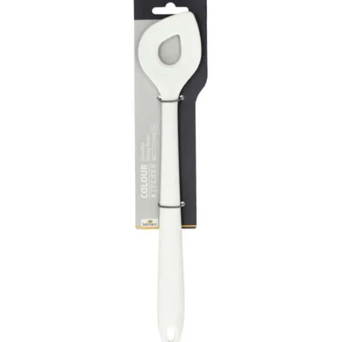 Birkmann roerlepel met gat 29,5 cm silicone wit