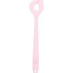 Birkmann roerlepel met gat 29,5 cm silicone zachtroze