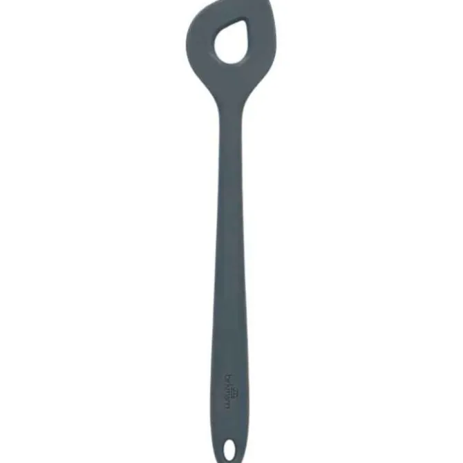 Birkmann roerlepel met gat 29,5 cm silicone grijs
