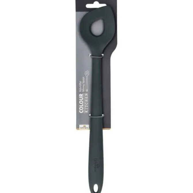Birkmann roerlepel met gat 29,5 cm silicone grijs
