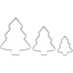 Birkmann uitsteekvorm kerstboom 4, 6 en 8 cm rvs 3-delig