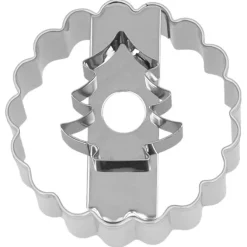 Birkmann uitsteekvorm Linzer kerstboom 5 cm rvs