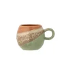 Bloomingville Paula mok ø 9 cm 275 ml aardewerk groen bruin