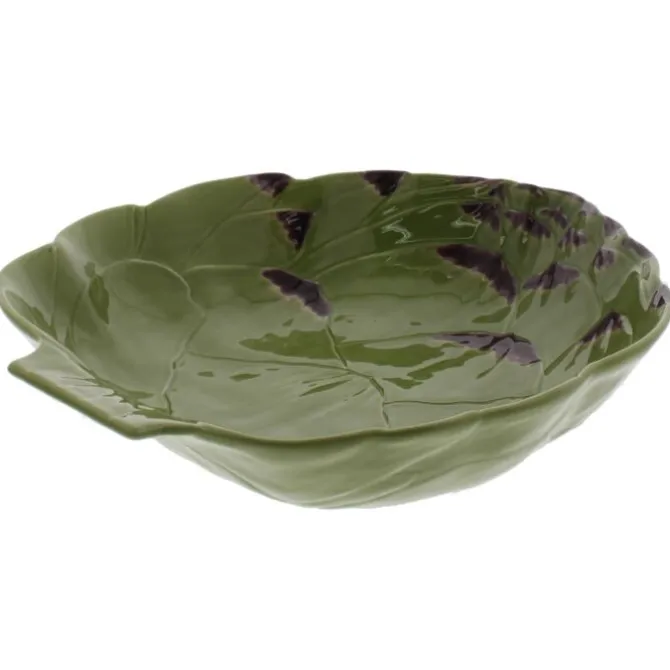 Bordallo Artisjok pastakom 35,5 cm aardewerk groen