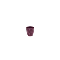 Bordallo Flora beker 100 ml aardewerk paars