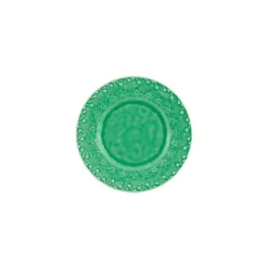 Bordallo Flora dessertbord ø 23 cm aardewerk felgroen