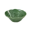 Bordallo koolblad diepe saladeschaal ø 29 cm aardewerk groen