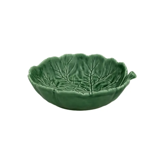 Bordallo koolblad schaal ø 20 cm aardewerk groen