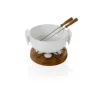Boska Candle Light Twinkle fondueset 1 liter keramiek wit