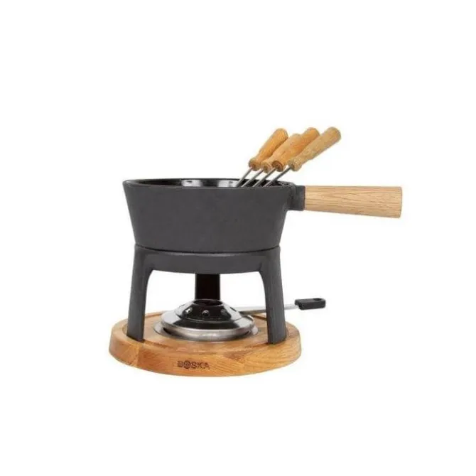 Boska Monaco Fondue Set Pro 1 liter gietijzer zwart 4-persoons