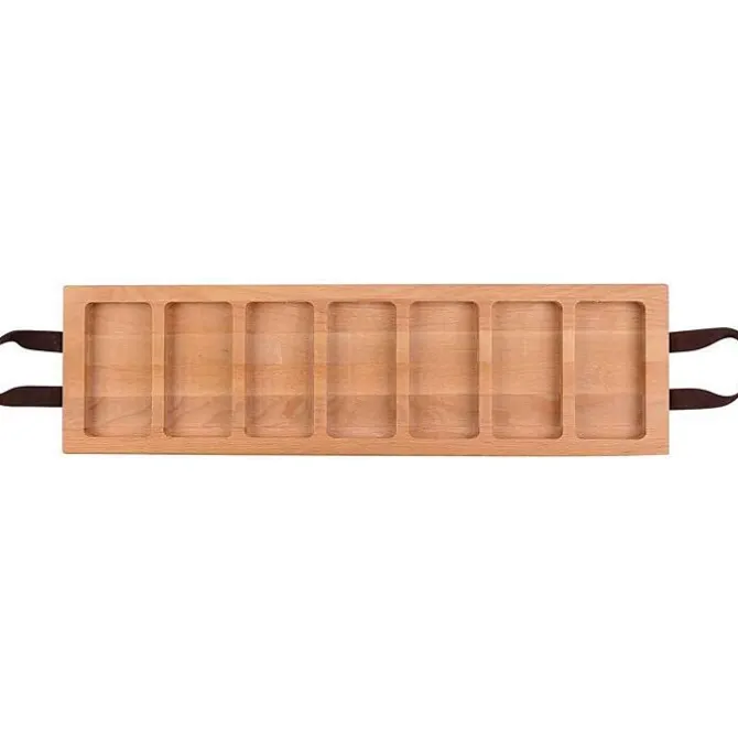 Bowls and Dishes Puur Hout serveerplank 7-vaks beukenhout