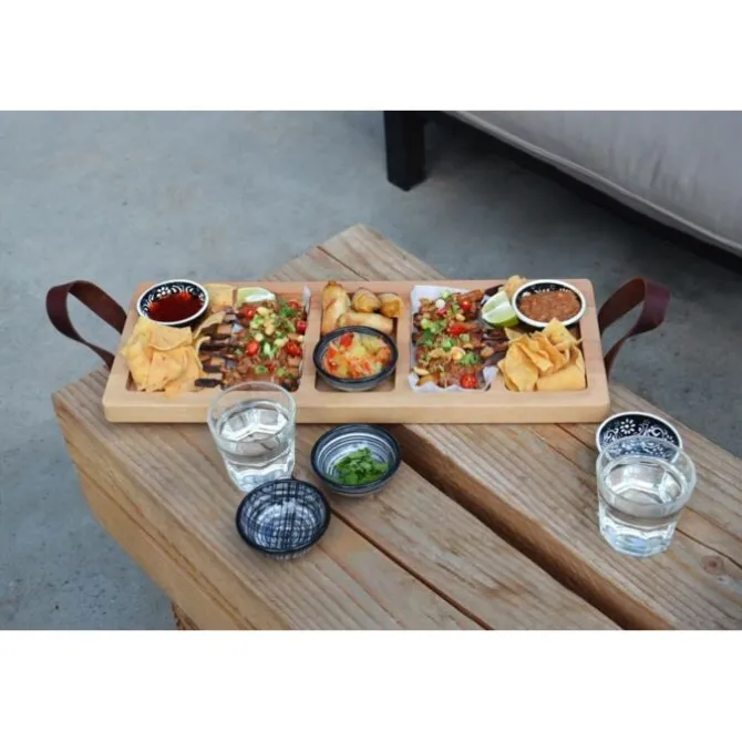 Bowls and Dishes Puur Hout serveerplank 5-vaks beukenhout