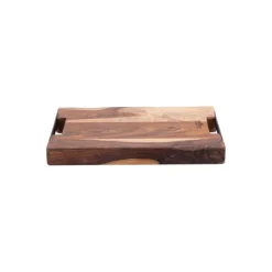 Bowls and Dishes Rose Wood serveerplank met metalen handvatten 35 x 25 cm