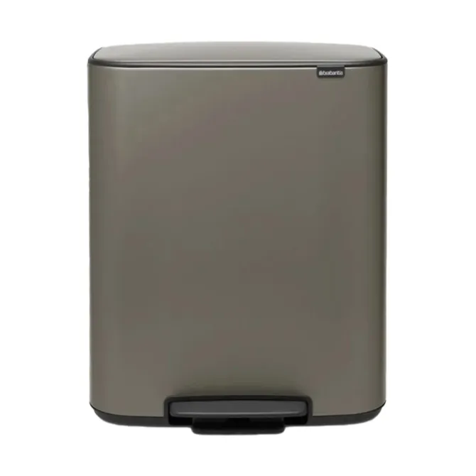 Brabantia Bo pedaalemmer 2 x 30 liter Platinum