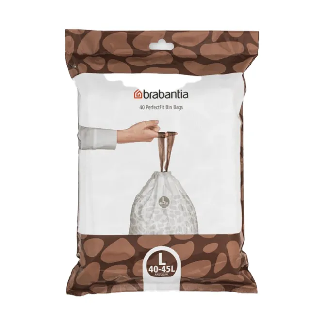 Brabantia PerfectFit L afvalzakken met trekband 40 to 45 liter 40 stuks