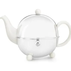 Bredemeijer Cosy theepot 1,3 liter aardewerk wit