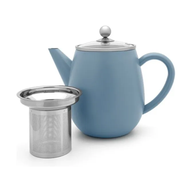 Bredemeijer Duet Eva theepot 1,1 liter rvs Ice Blue