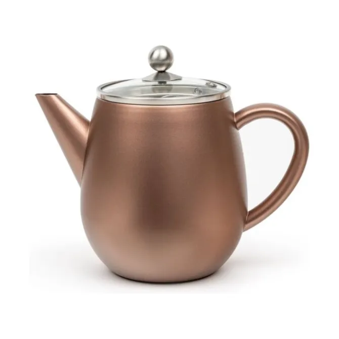 Bredemeijer Duet Eva theepot 1,1 liter rvs Rust Brown